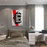 canvas schilderij focus on succes slaapkamer