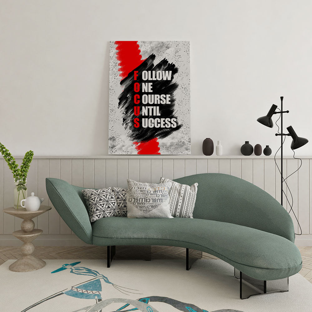 canvas schilderij focus on succes wachtruimte 1