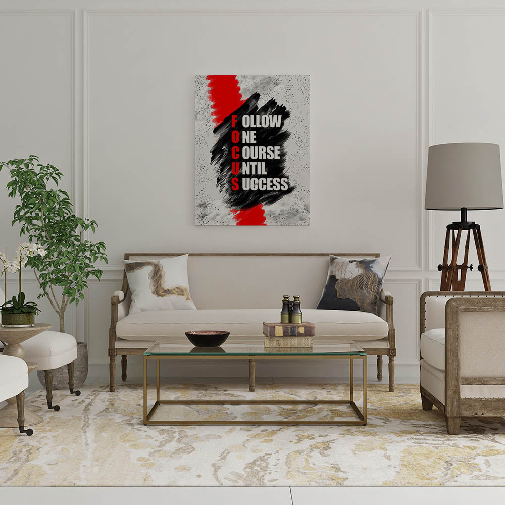 canvas schilderij focus on succes wachtruimte 2