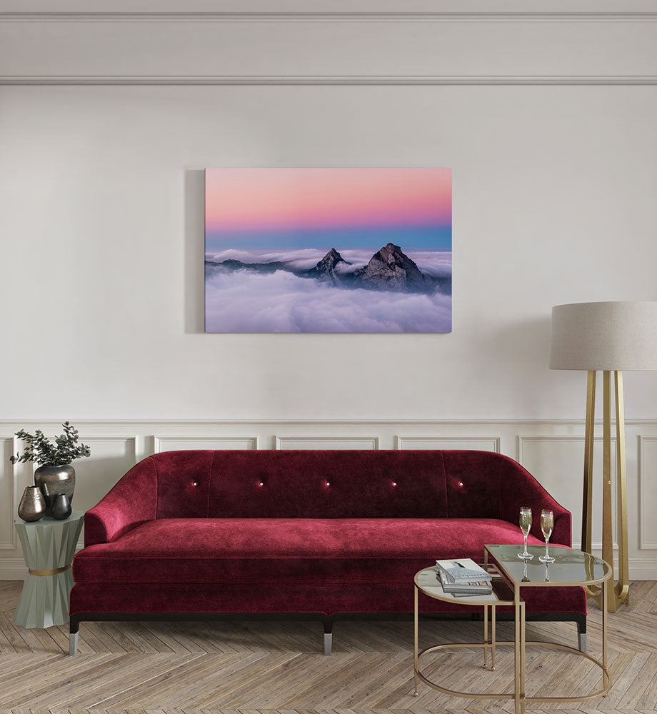 canvas schilderij fronalpstock zonsondergang kamer