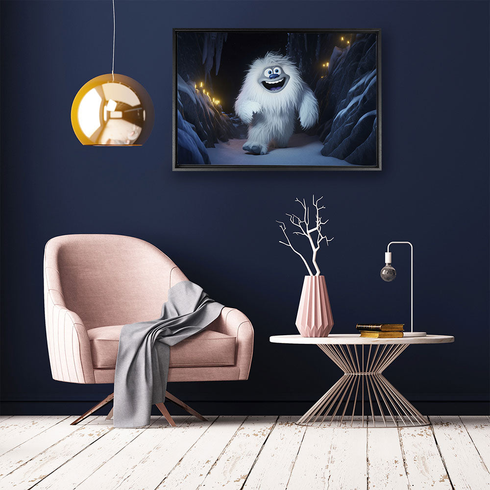 canvas schilderij fury yeti baklijst kamer