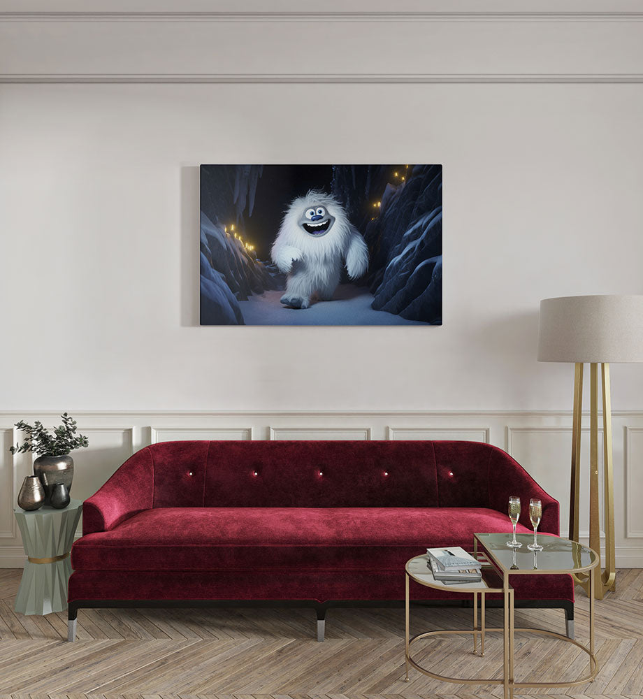 canvas schilderij fury yeti kamer