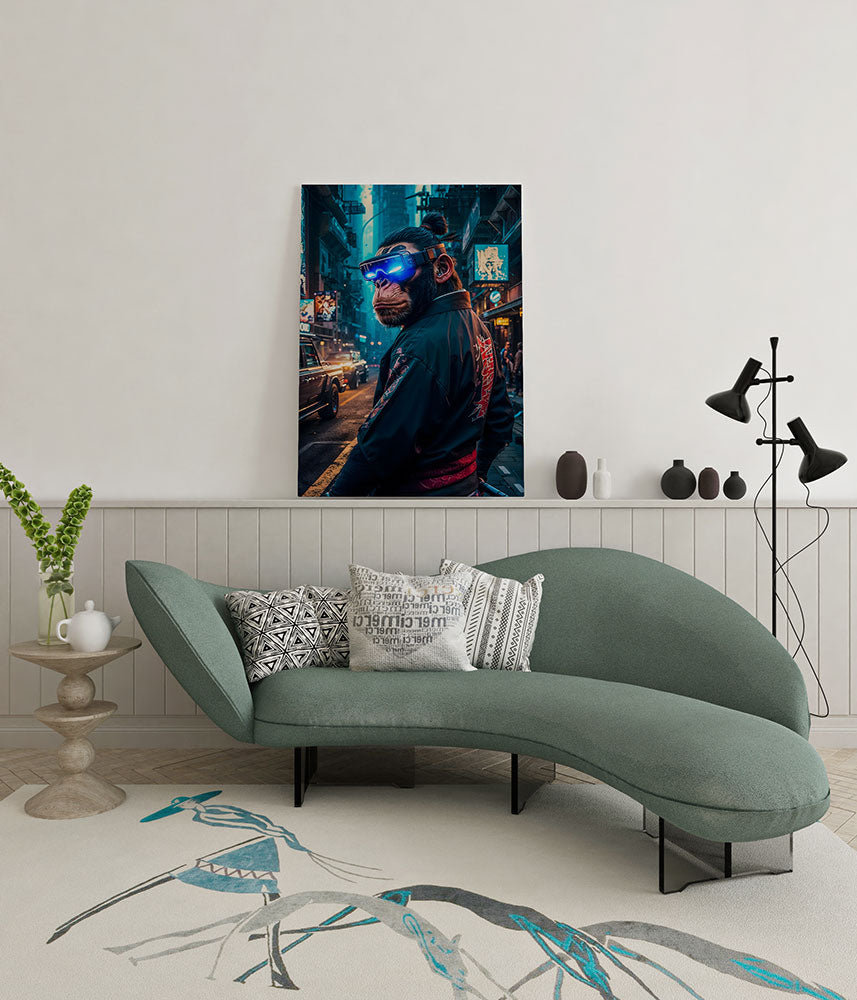 canvas schilderij future ape wachtruimte
