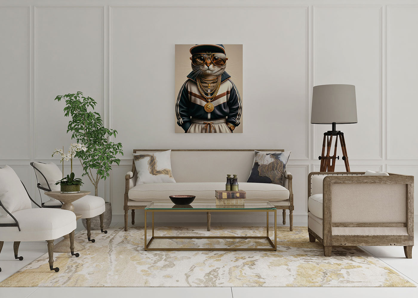 canvas schilderij g-cat woonkamer