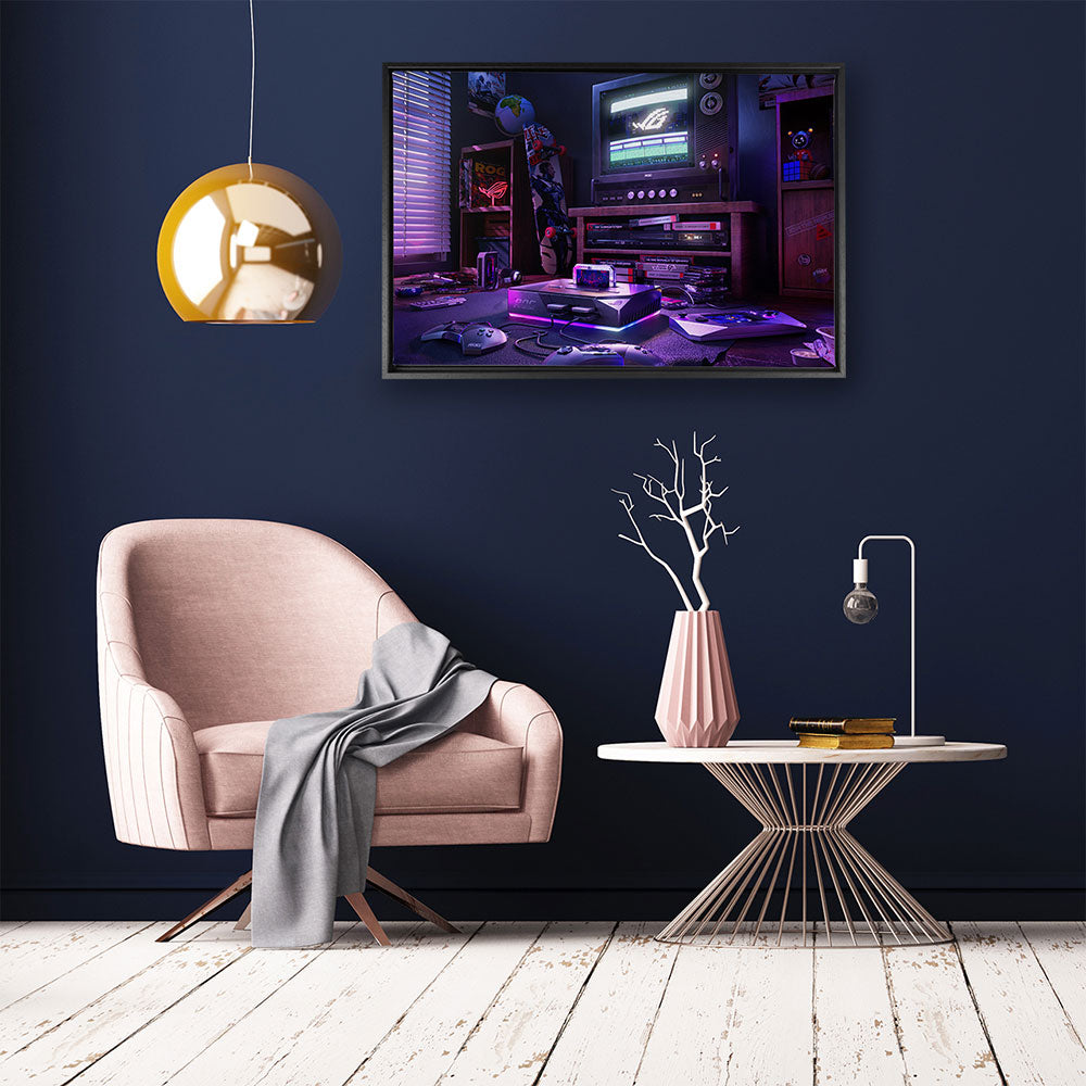 canvas schilderij gameroom baklijst kamer