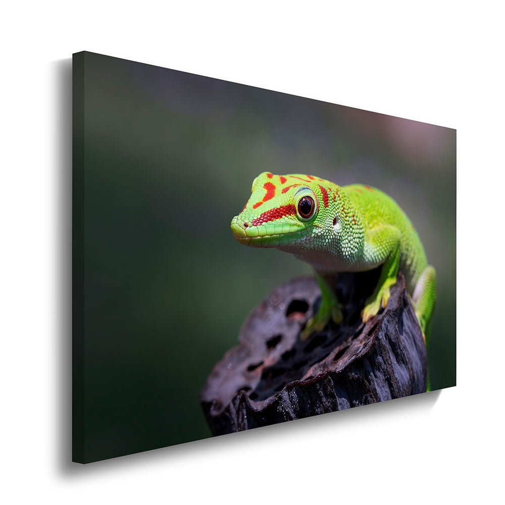 canvas schilderij gekko