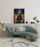 canvas schilderij gelaarsde kat wachtruimte