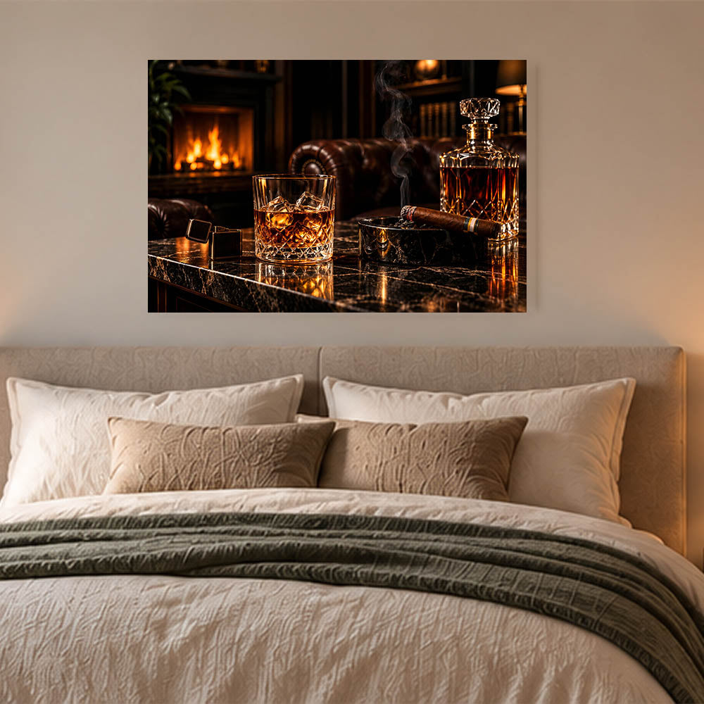 canvas schilderij gentleman night slaapkamer