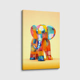 canvas schilderij glazen gekleurde olifant