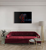 canvas schilderij gloeiende tijger kamer