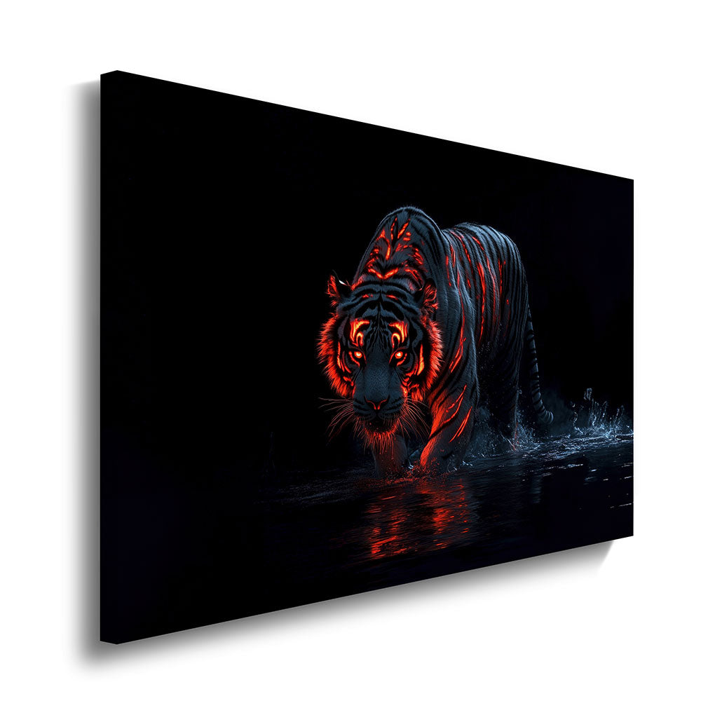canvas schilderij gloeiende tijger
