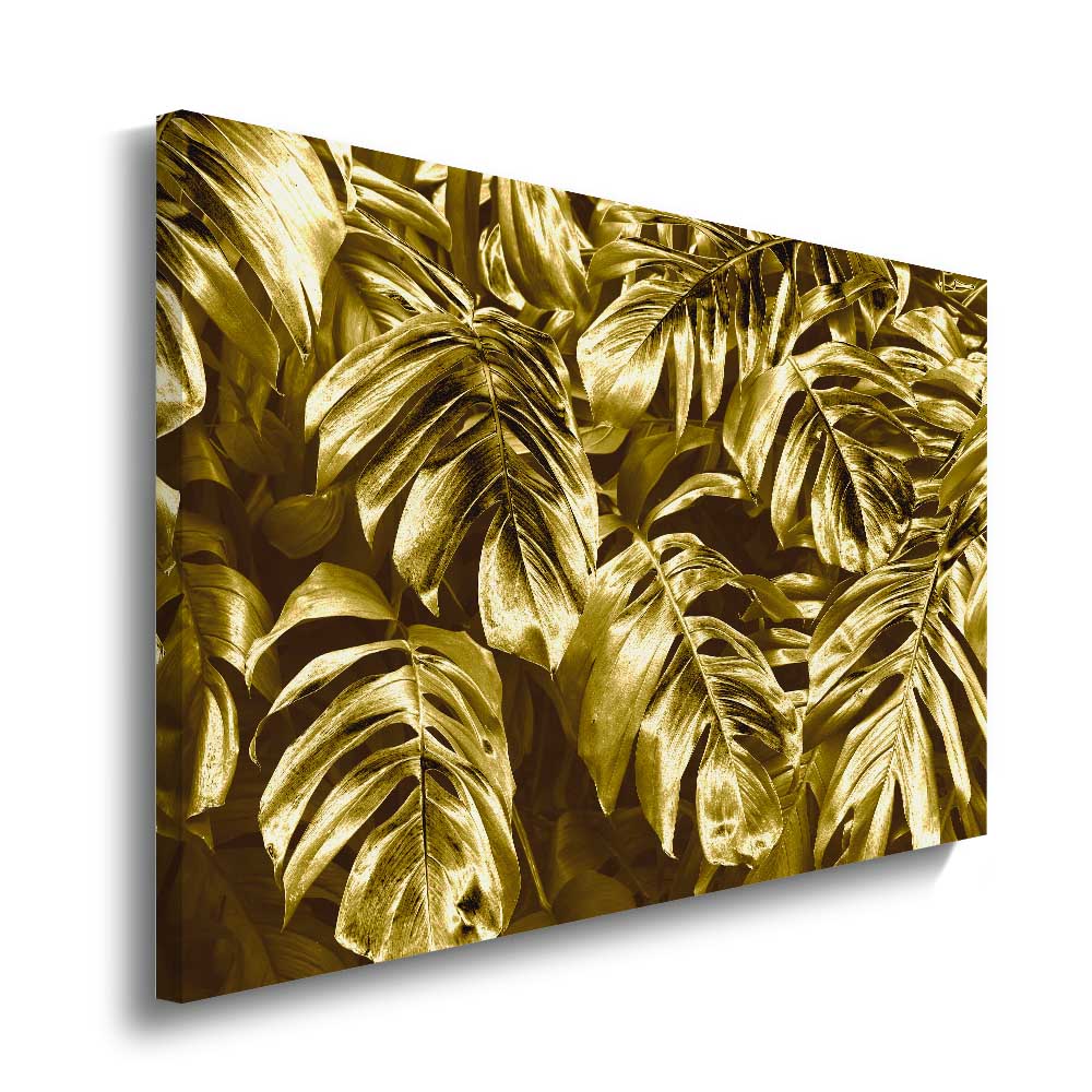 canvas schilderij gold leaves voorkant