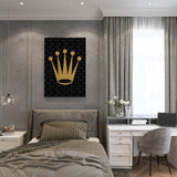 canvas schilderij golden crown slaapkamer