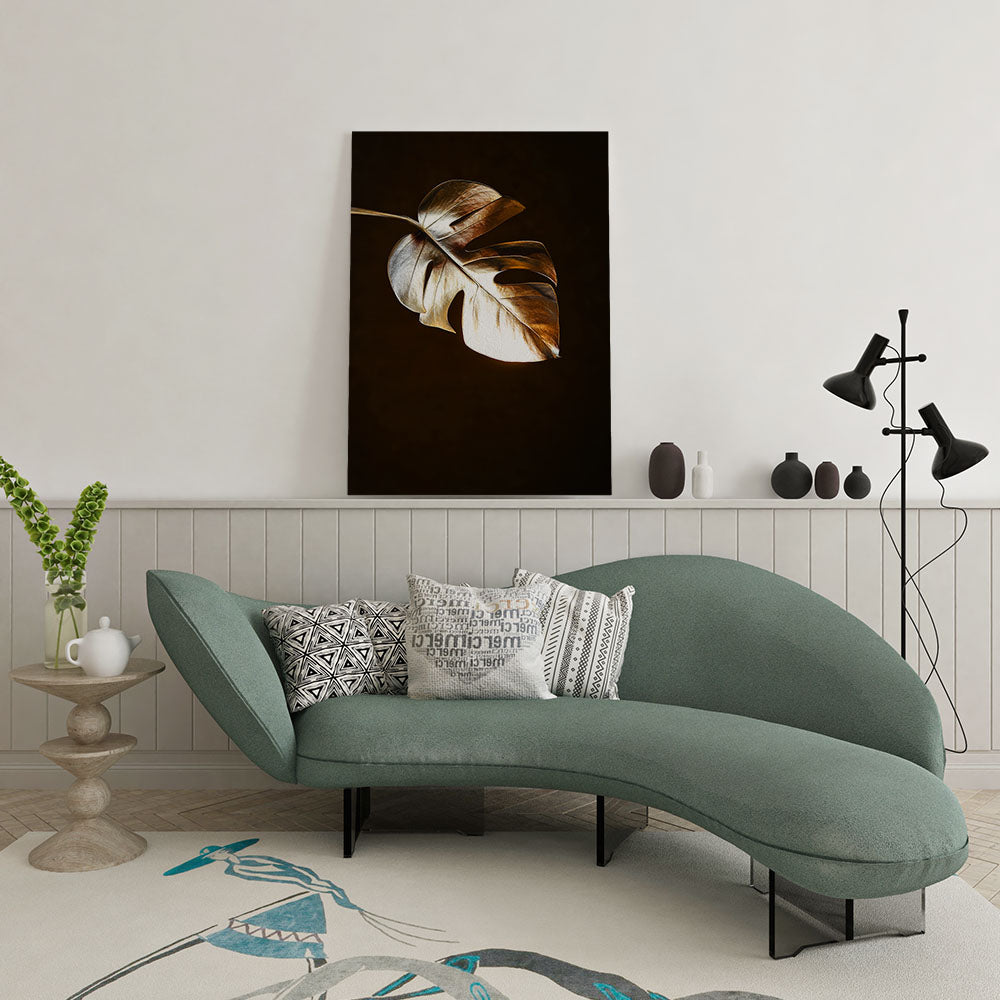 canvas schilderij golden leave wachtruimte 1
