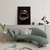 canvas schilderij golden mouth wachtruimte 1