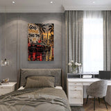 canvas schilderij good things take time slaapkamer