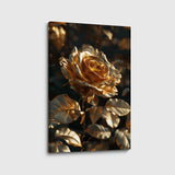 canvas schilderij gouden roos