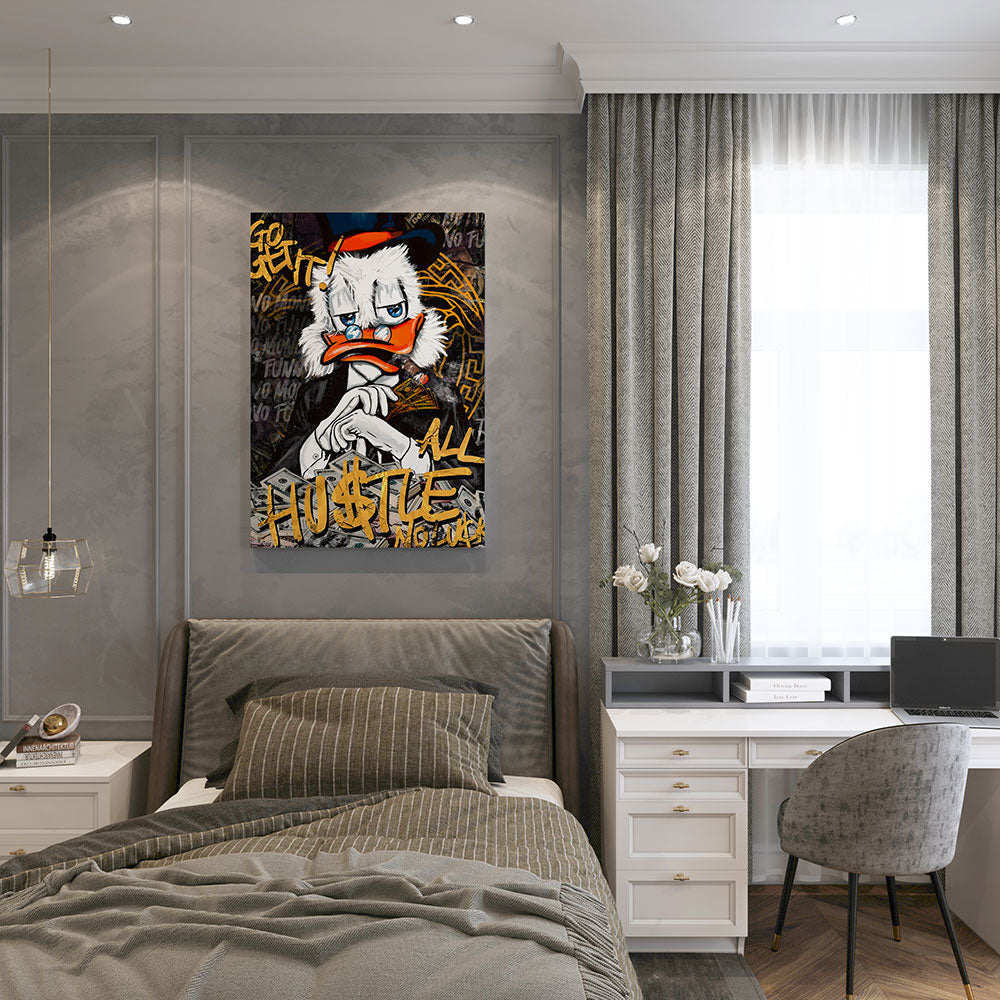 canvas schilderij hustle duck slaapkamer