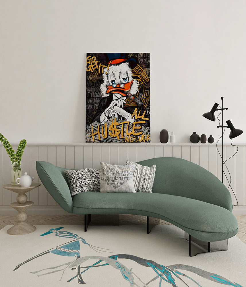 canvas schilderij hustle duck wachtkamer