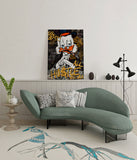 canvas schilderij hustle duck wachtkamer