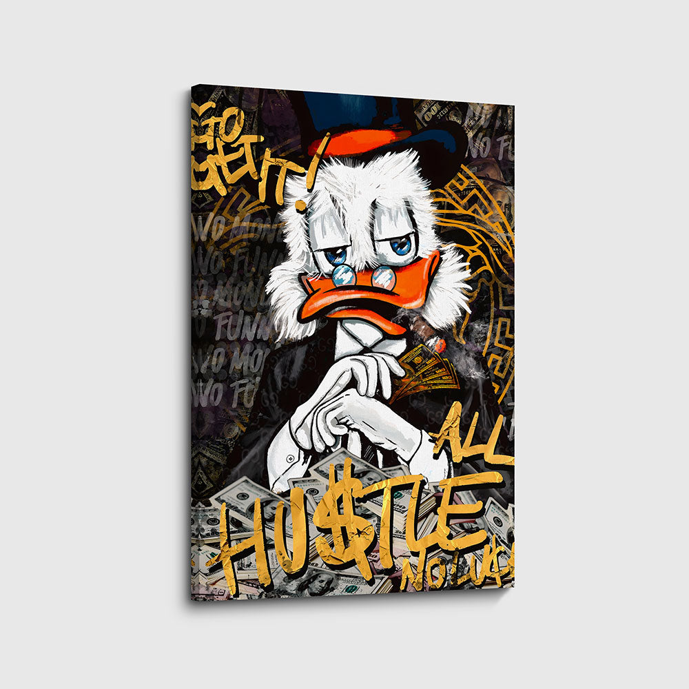 canvas schilderij hustle duck