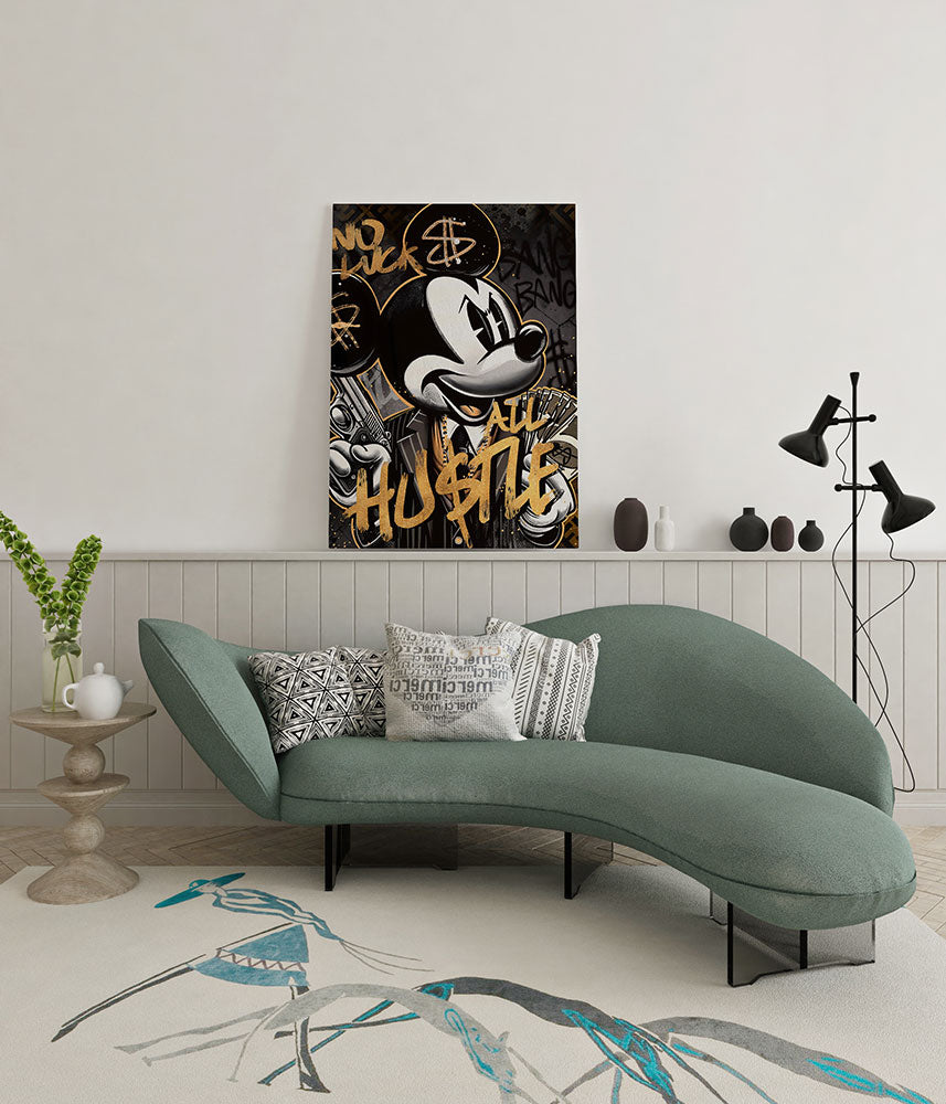 canvas schilderij hustle mouse wachtruimte