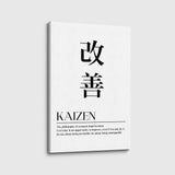 canvas schilderij kaizen wit zwart
