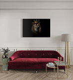 canvas schilderij koning leeuw kamer