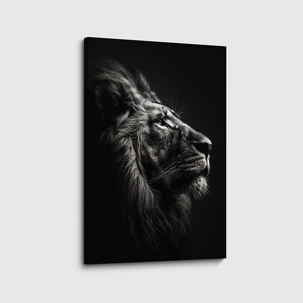 canvas schilderij koning leeuw