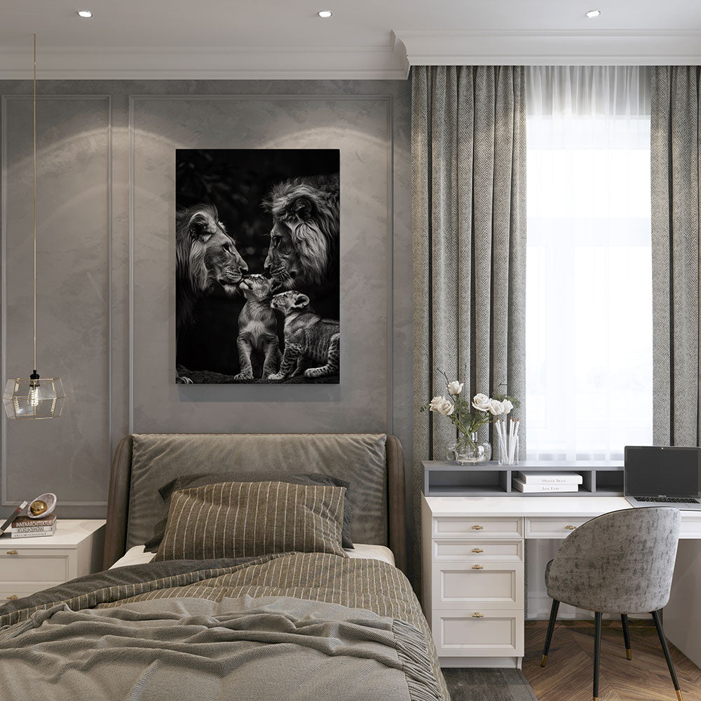 canvas schilderij koninklijke knuffel slaapkamer