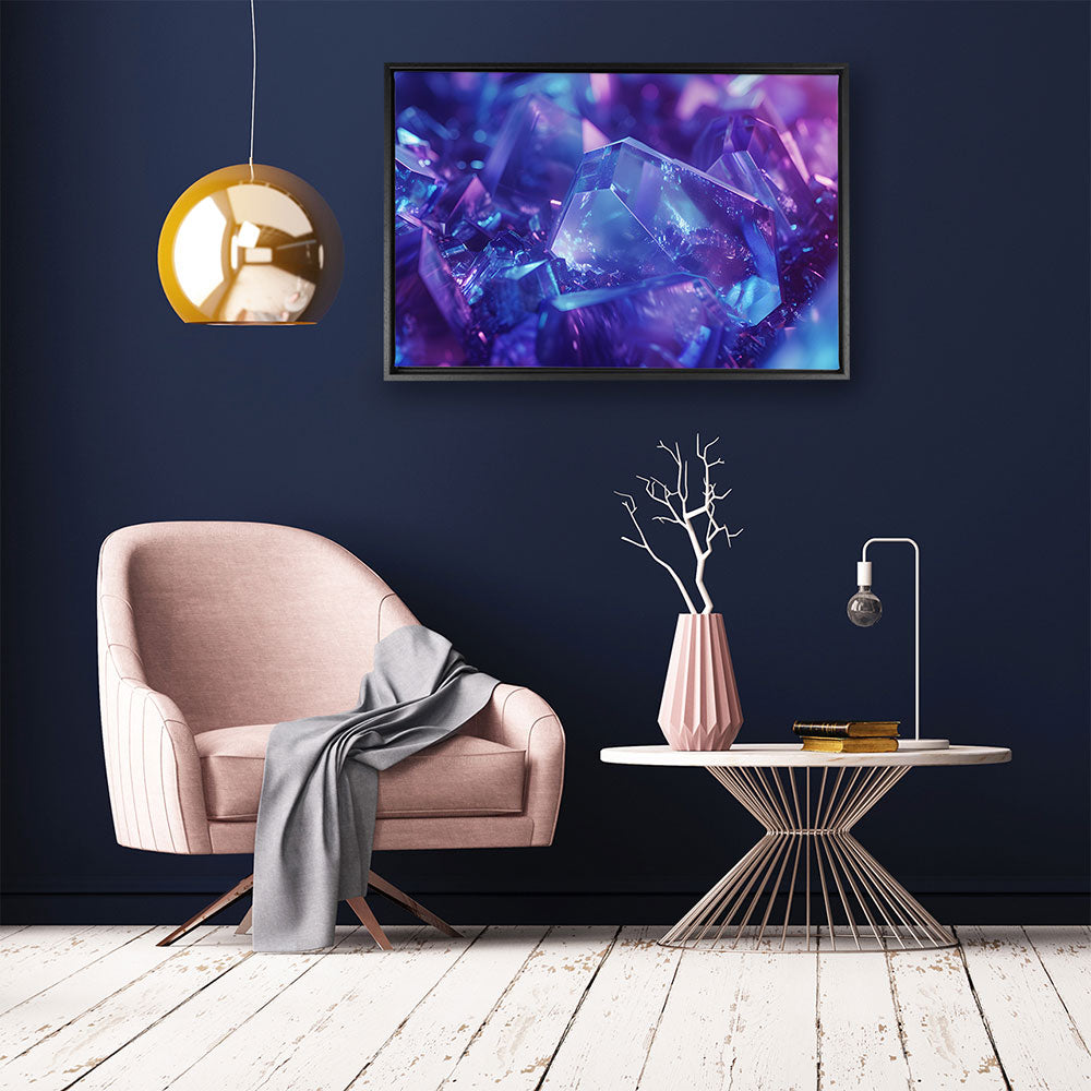 canvas schilderij kristal baklijst kamer