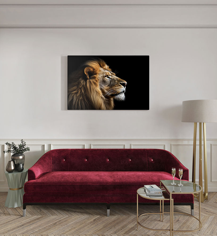 canvas schilderij leeuw kamer