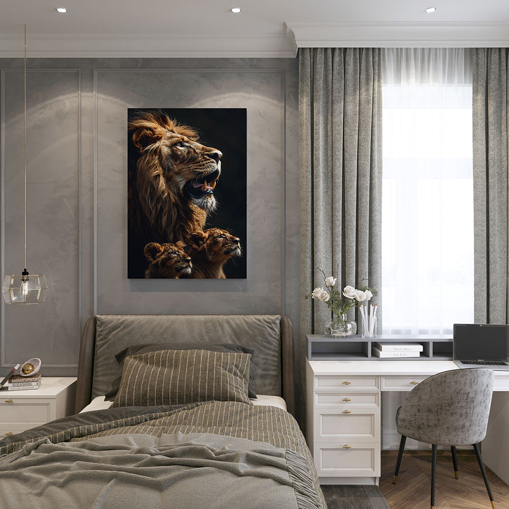 canvas schilderij leeuw uit de jungle slaapkamer