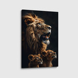 canvas schilderij leeuw uit de jungle