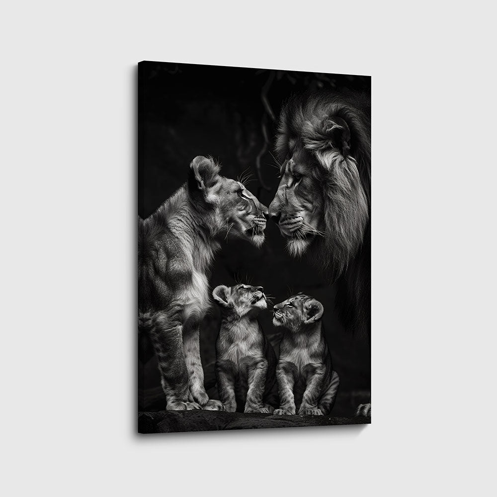 canvas schilderij leeuwenband