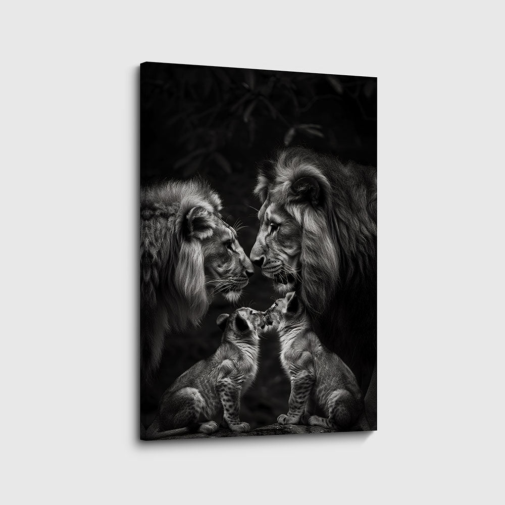 canvas schilderij leeuwenliefde