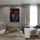 canvas schilderij love beyond earth slaapkamer