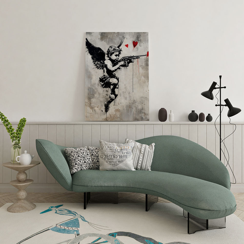 canvas schilderij love in motion wachtruimte 1