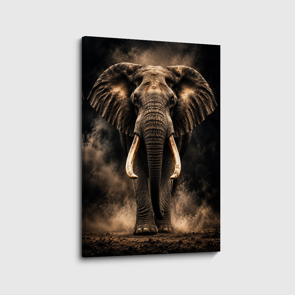 canvas schilderij majestic elephant voorkant