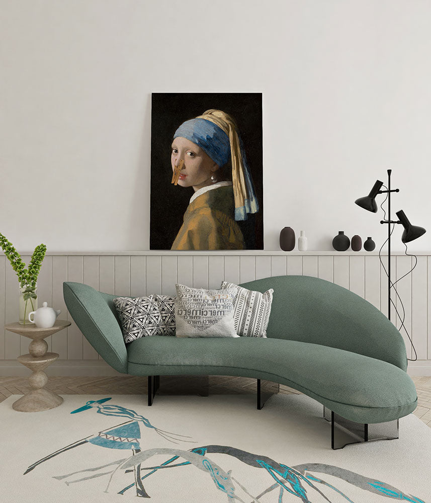 canvas schilderij meisje met de knijper wachtruimte