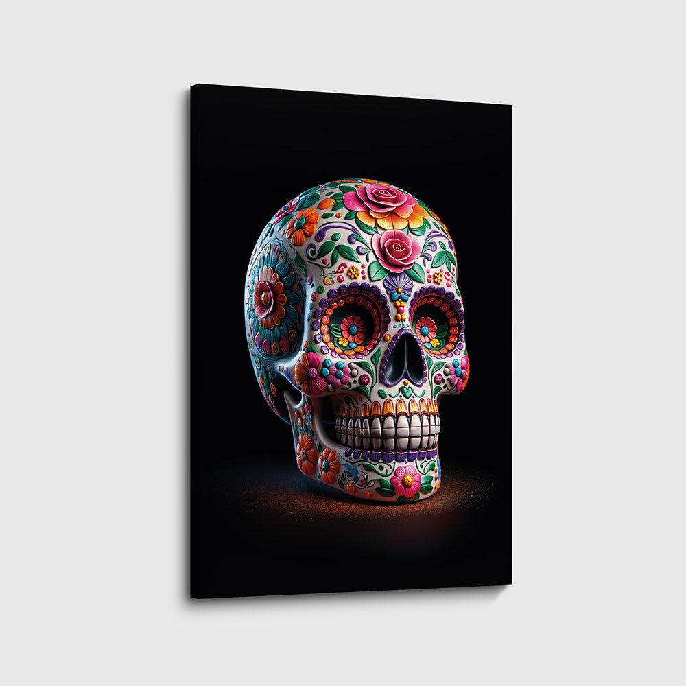 canvas schilderij mexican skull