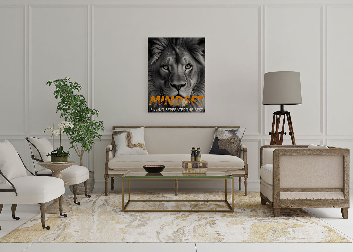 canvas schilderij mindset woonkamer