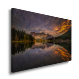 canvas schilderij misurina sunset