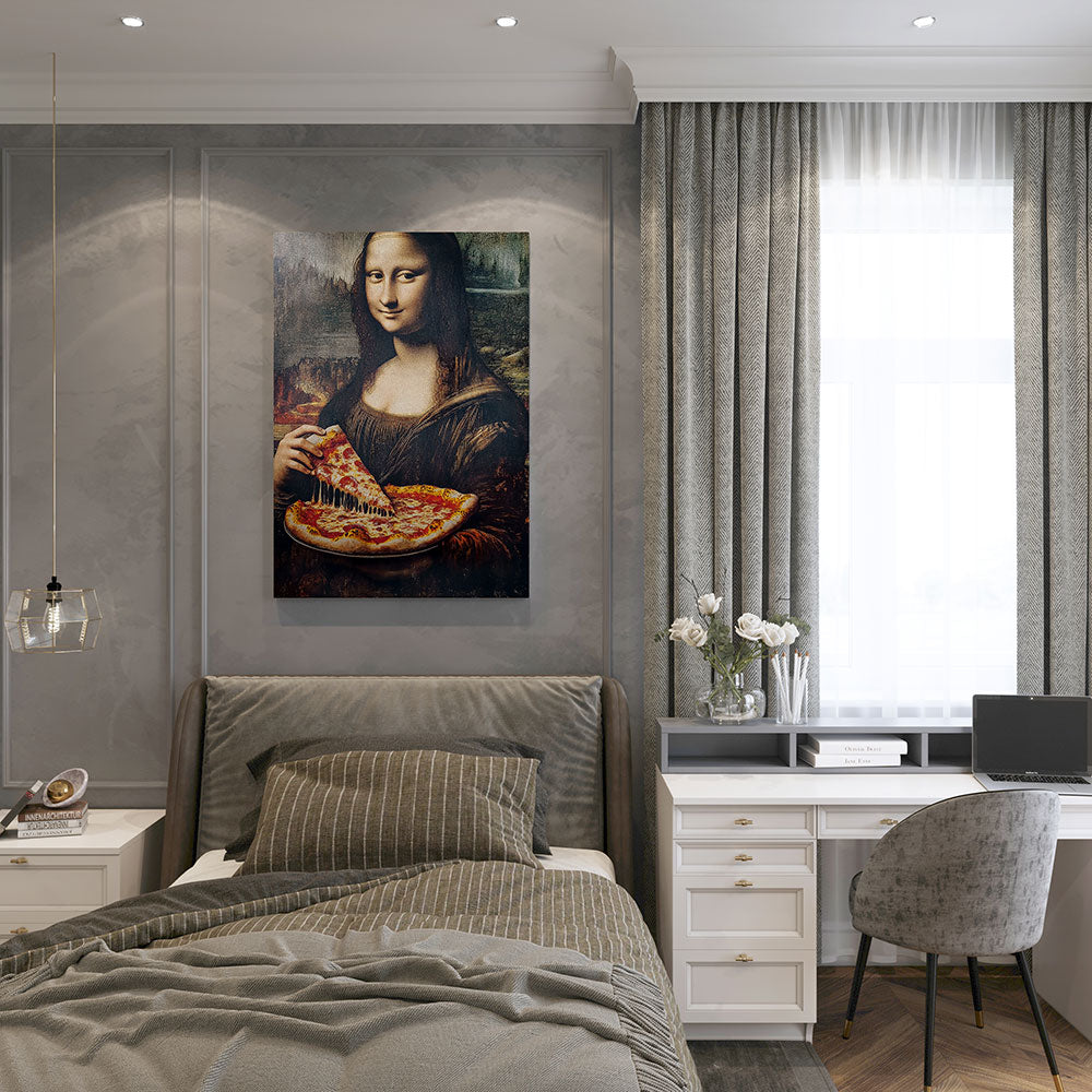 canvas schilderij mona pizza slaapkamer