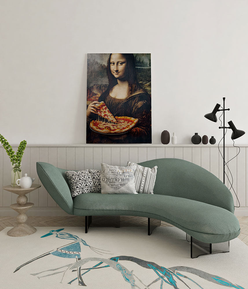 canvas schilderij mona pizza wachtruimte