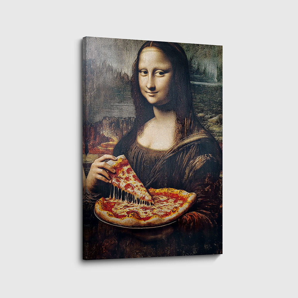 canvas schilderij mona pizza