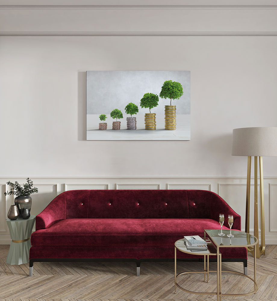 canvas schilderij money tree kamer