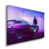 canvas schilderij motel mustang