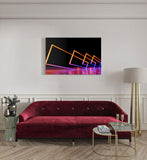 canvas schilderij neon light kamer
