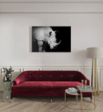 canvas schilderij neushoorn kamer